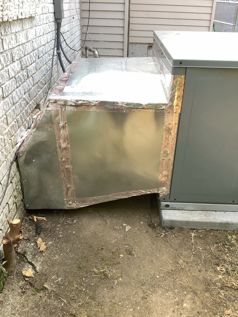 New HVAC condensing unit installed at residential home